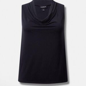 #T255 - NWT Torrid Black Cowl Neck Sleeveless Tank Top-6X